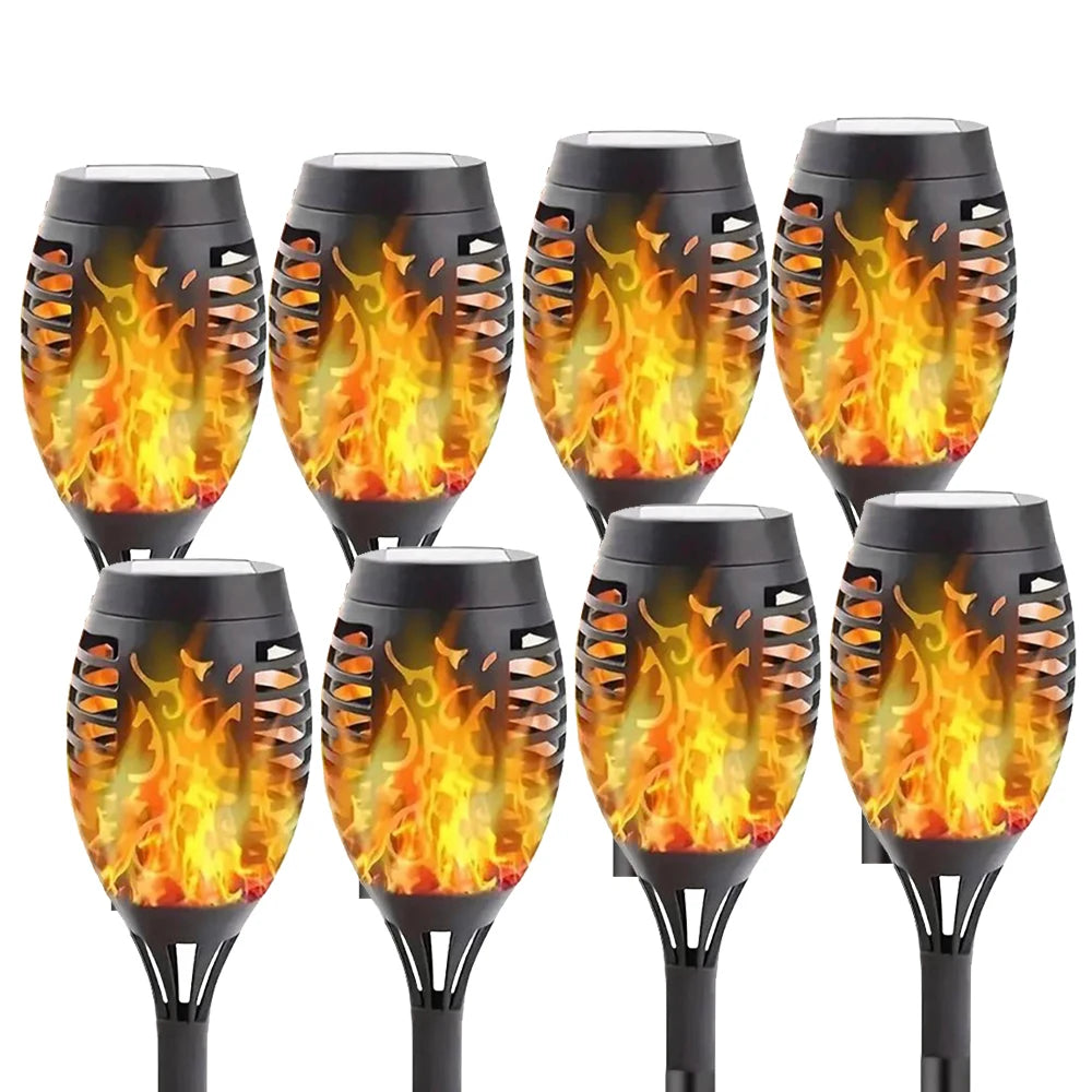 Solar flickering flame torch light for outdoor garden decoration and patio