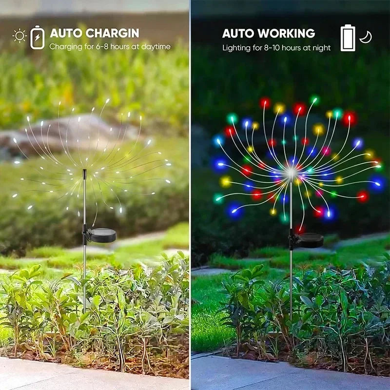 Solar Firework Dandelion Garden Lights