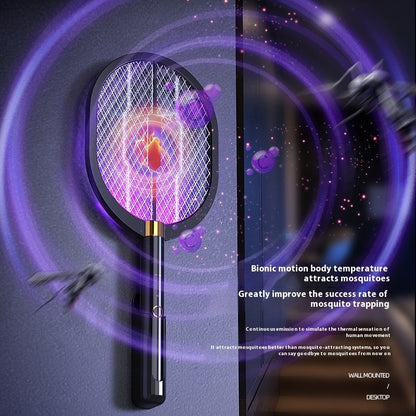 Bug zapper handheld swatter mode in use