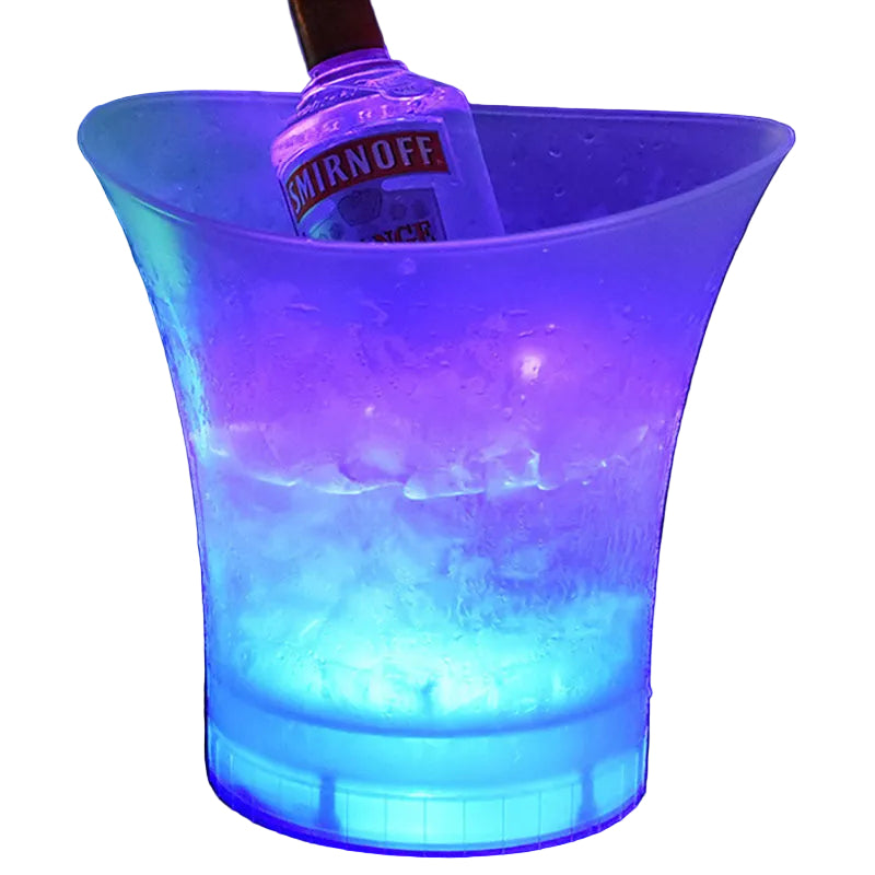 5 litre colour-changing LED light-up ice bucket for parties and entertaining