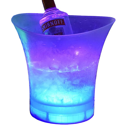 5 litre colour-changing LED light-up ice bucket for parties and entertaining
