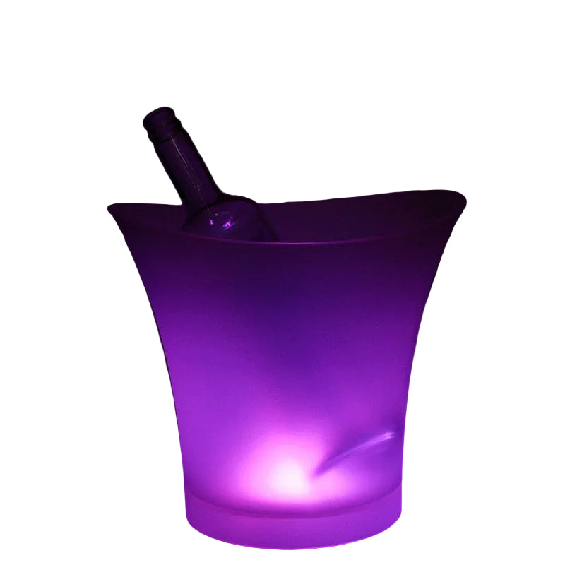 5 litre colour-changing LED light-up ice bucket for parties and entertaining