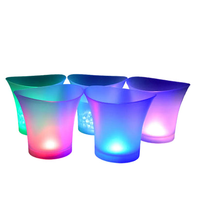 5 litre colour-changing LED light-up ice bucket for parties and entertaining
