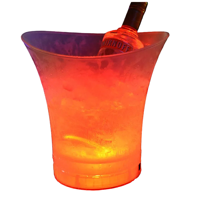 5 litre colour-changing LED light-up ice bucket for parties and entertaining
