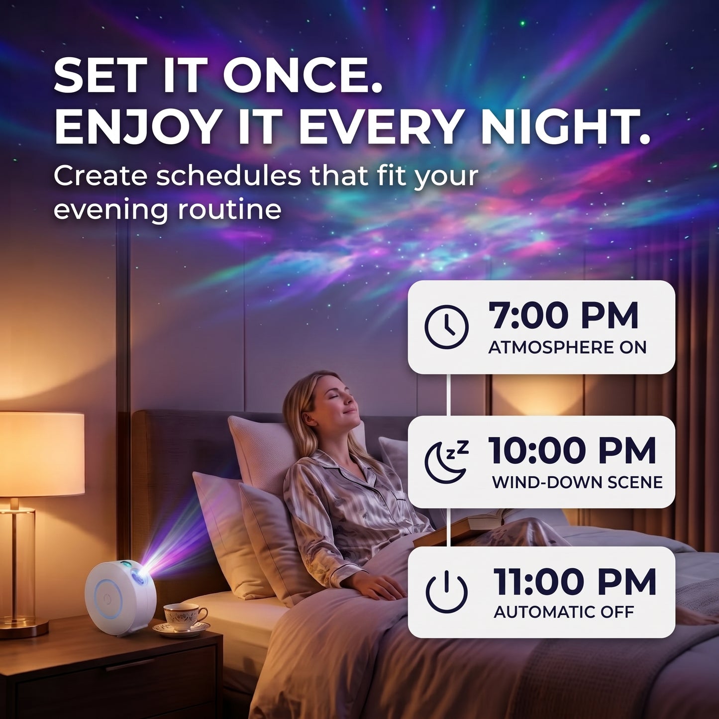 Nested Raven RelaxGazer — Smart Galaxy Star Projector | App, Alexa & Google