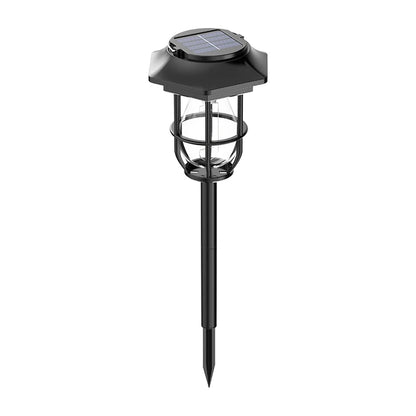 Solar courtyard motion sensor light with warm tungsten glow for garden