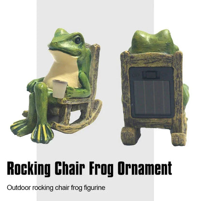 Solar Frog Garden Ground Light