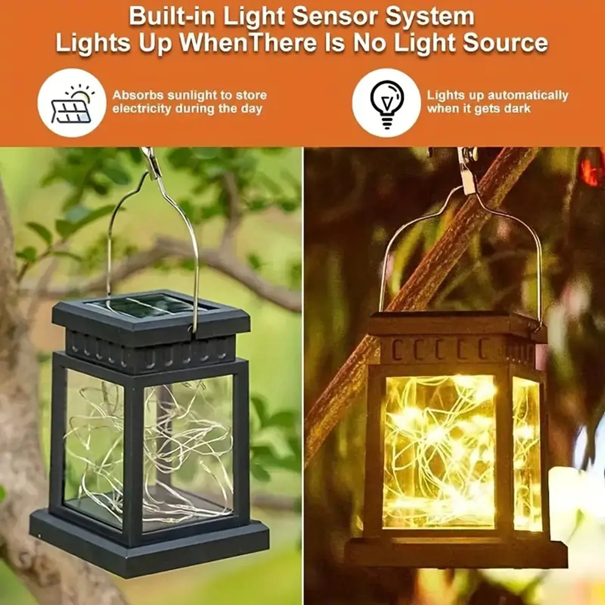 Solar copper wire star lantern for outdoor garden patio deck and gifting