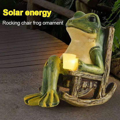Solar Frog Garden Ground Light