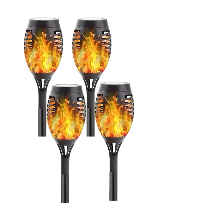 Solar flickering flame torch light for outdoor garden decoration and patio