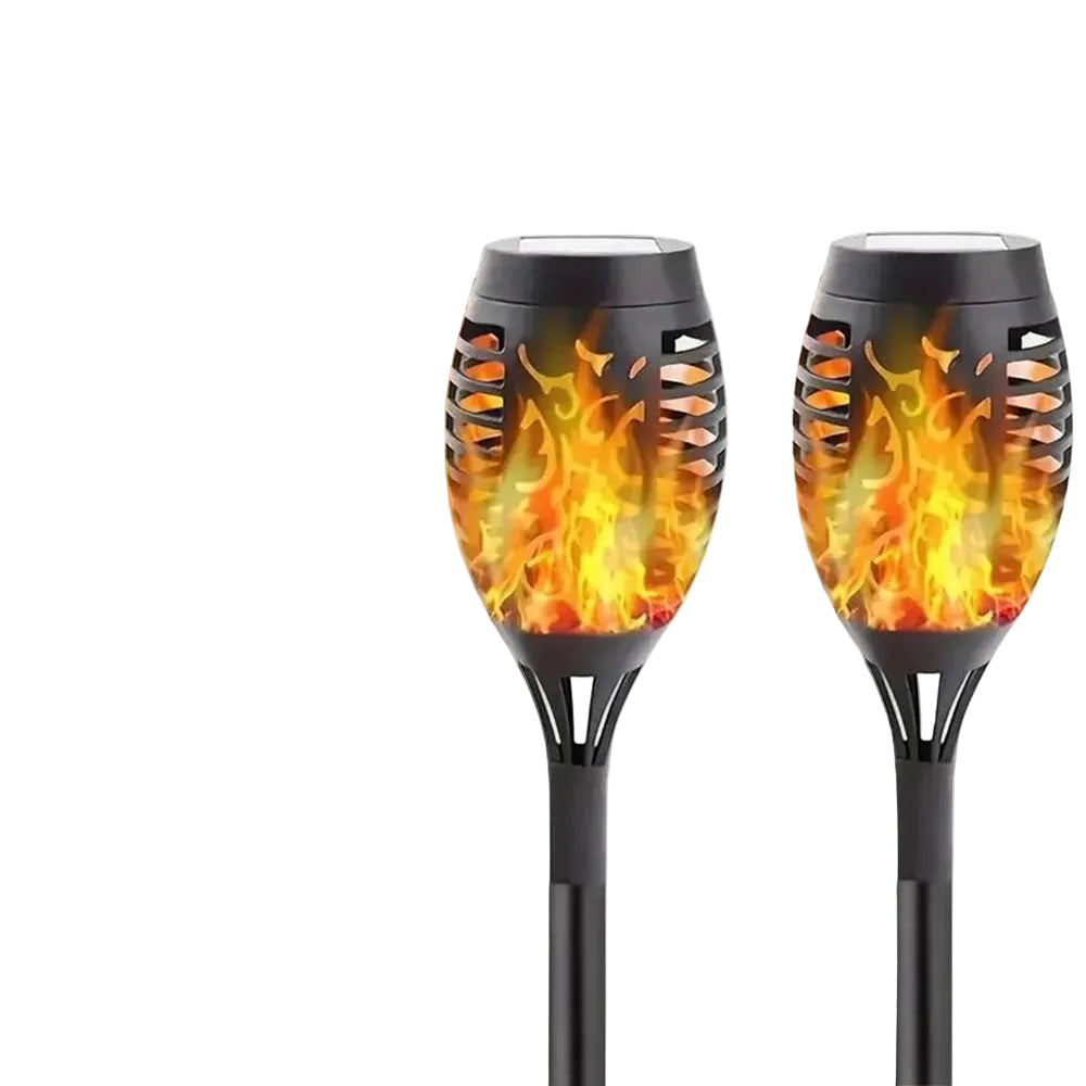 Solar flickering flame torch light for outdoor garden decoration and patio