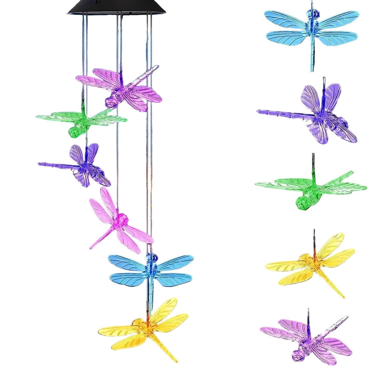 Solar Color-Changing Wind Chime Light