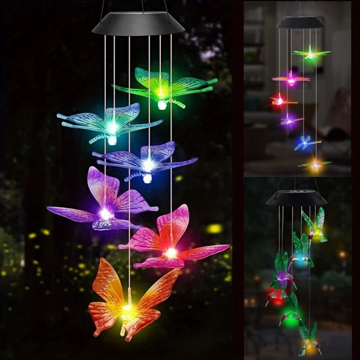 Solar Color-Changing Wind Chime Light