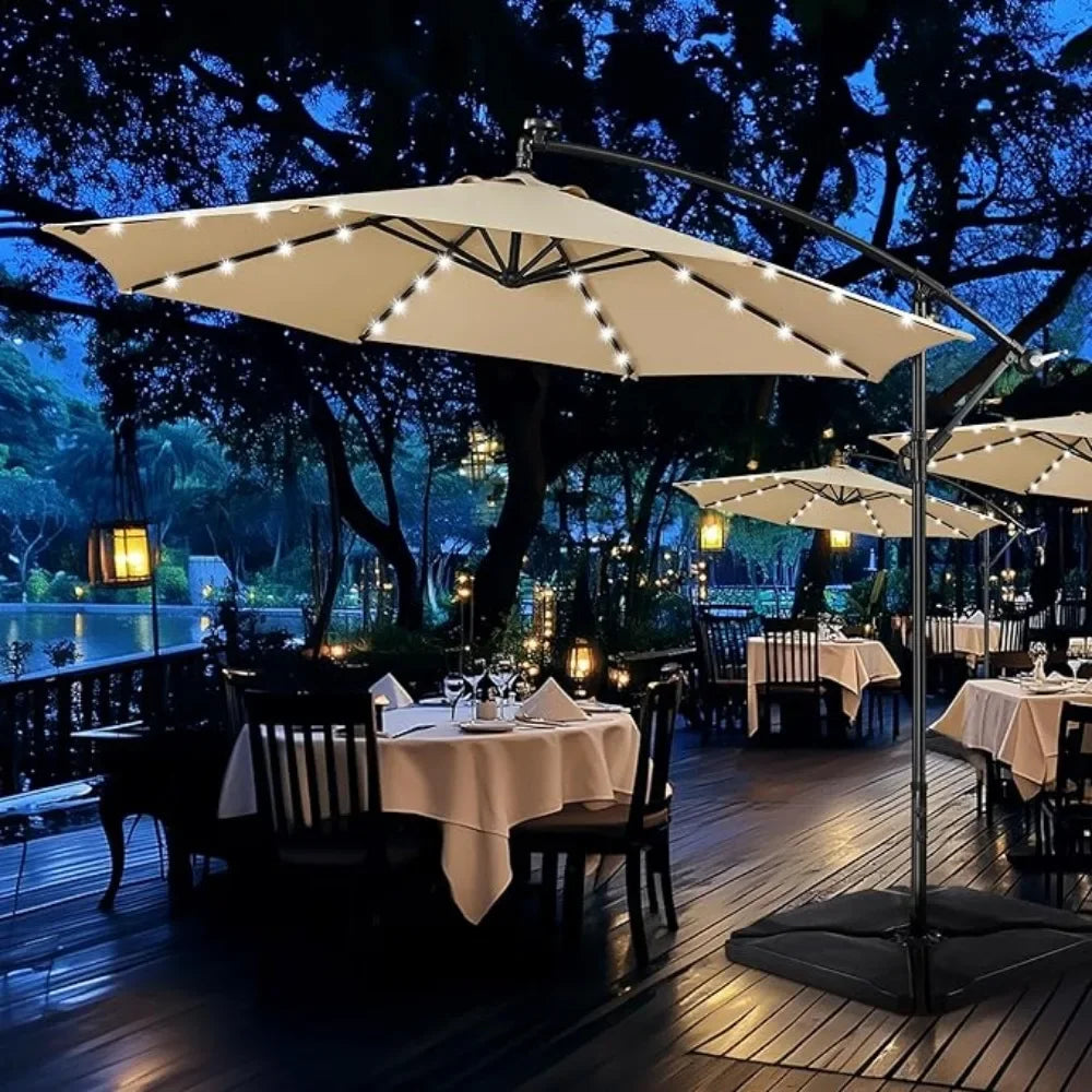 Solar Cantilever Patio Umbrella