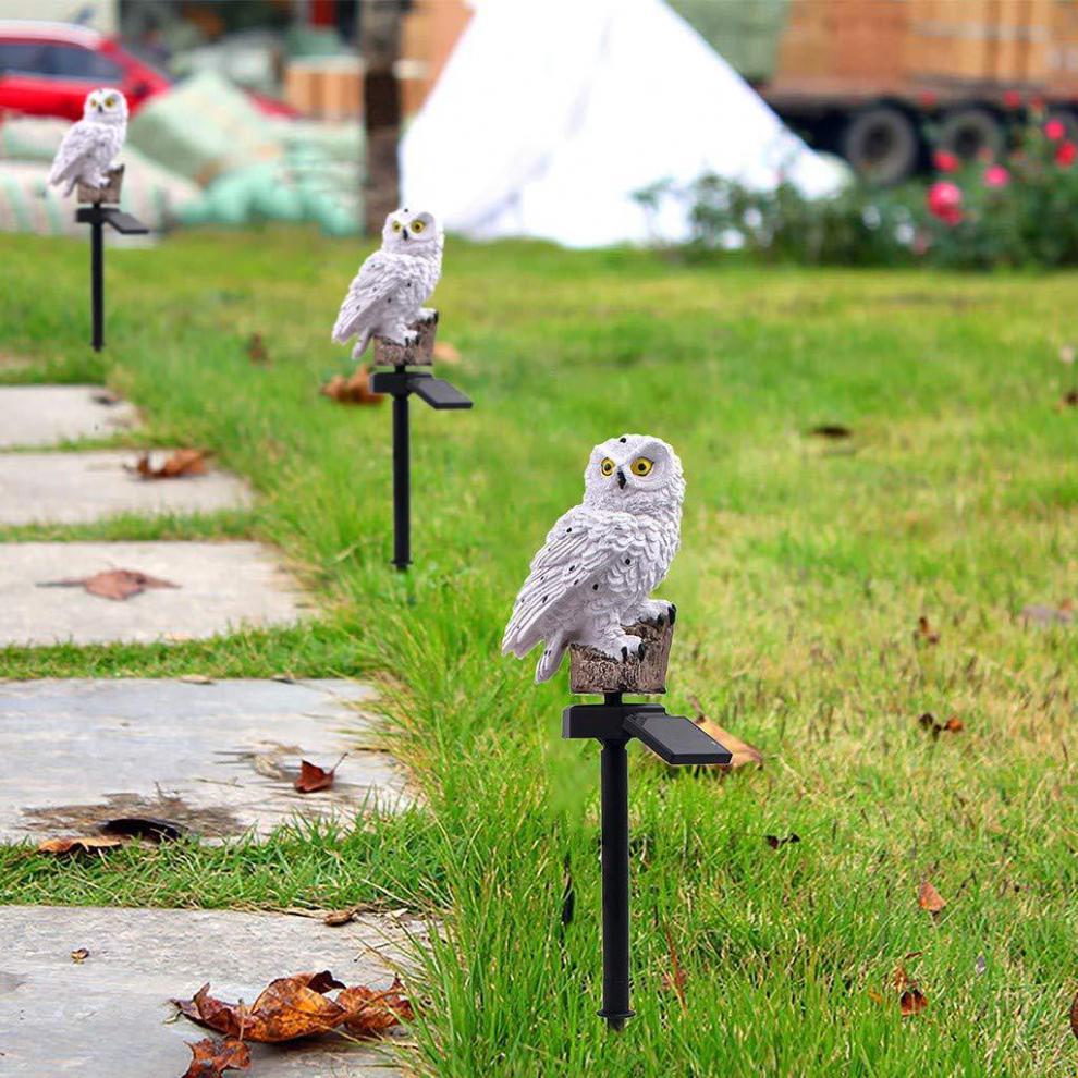 Solar LED Owl Garden Sculpture Light