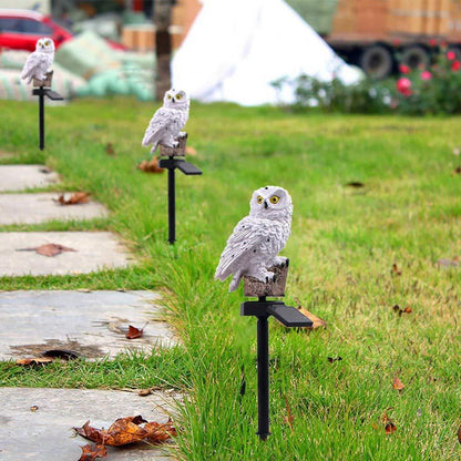 Solar LED Owl Garden Sculpture Light