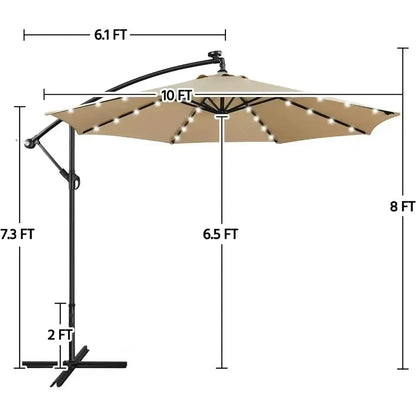 Solar Cantilever Patio Umbrella