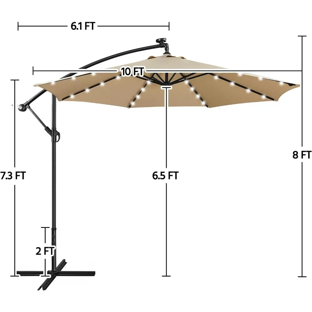 Solar Cantilever Patio Umbrella