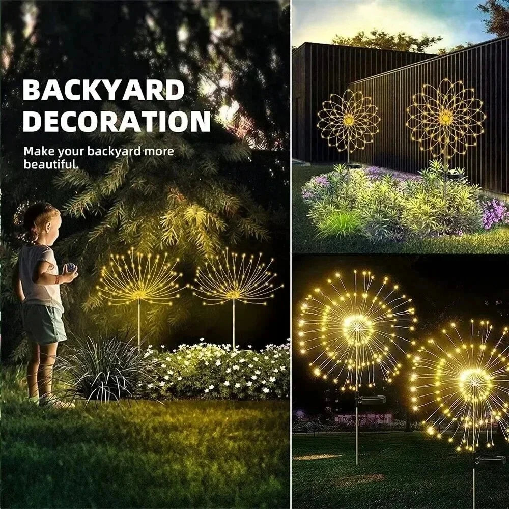 Solar Firework Dandelion Garden Lights