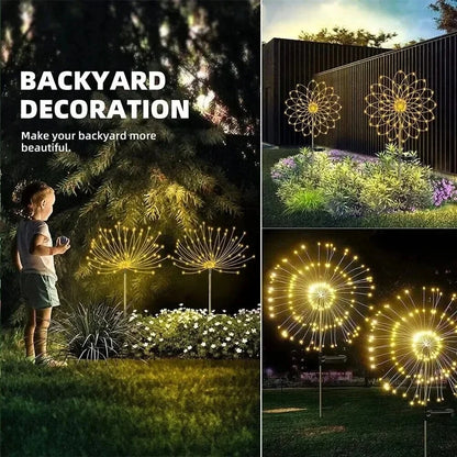 Solar Firework Dandelion Garden Lights