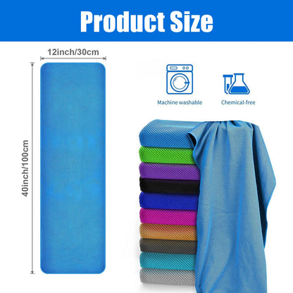 Instant cooling towel reusable quick-dry microfiber for sports and heat relief