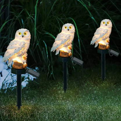 Solar LED Owl Garden Sculpture Light