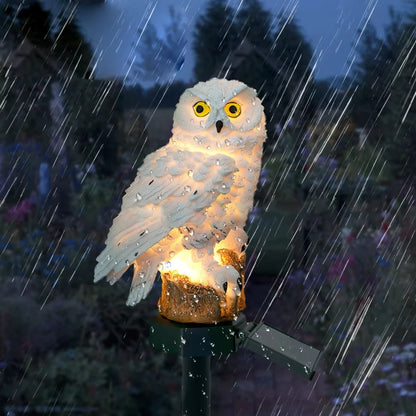 Solar LED Owl Garden Sculpture Light