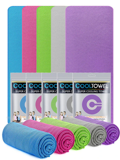 Instant cooling towel reusable quick-dry microfiber for sports and heat relief