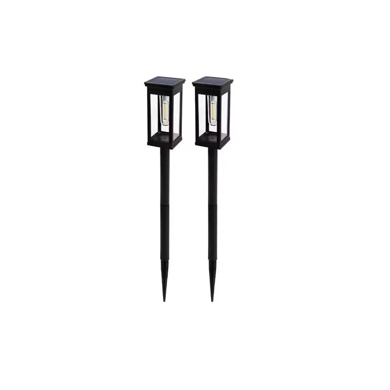 Retro warm white solar pathway lights for outdoor garden and walkway