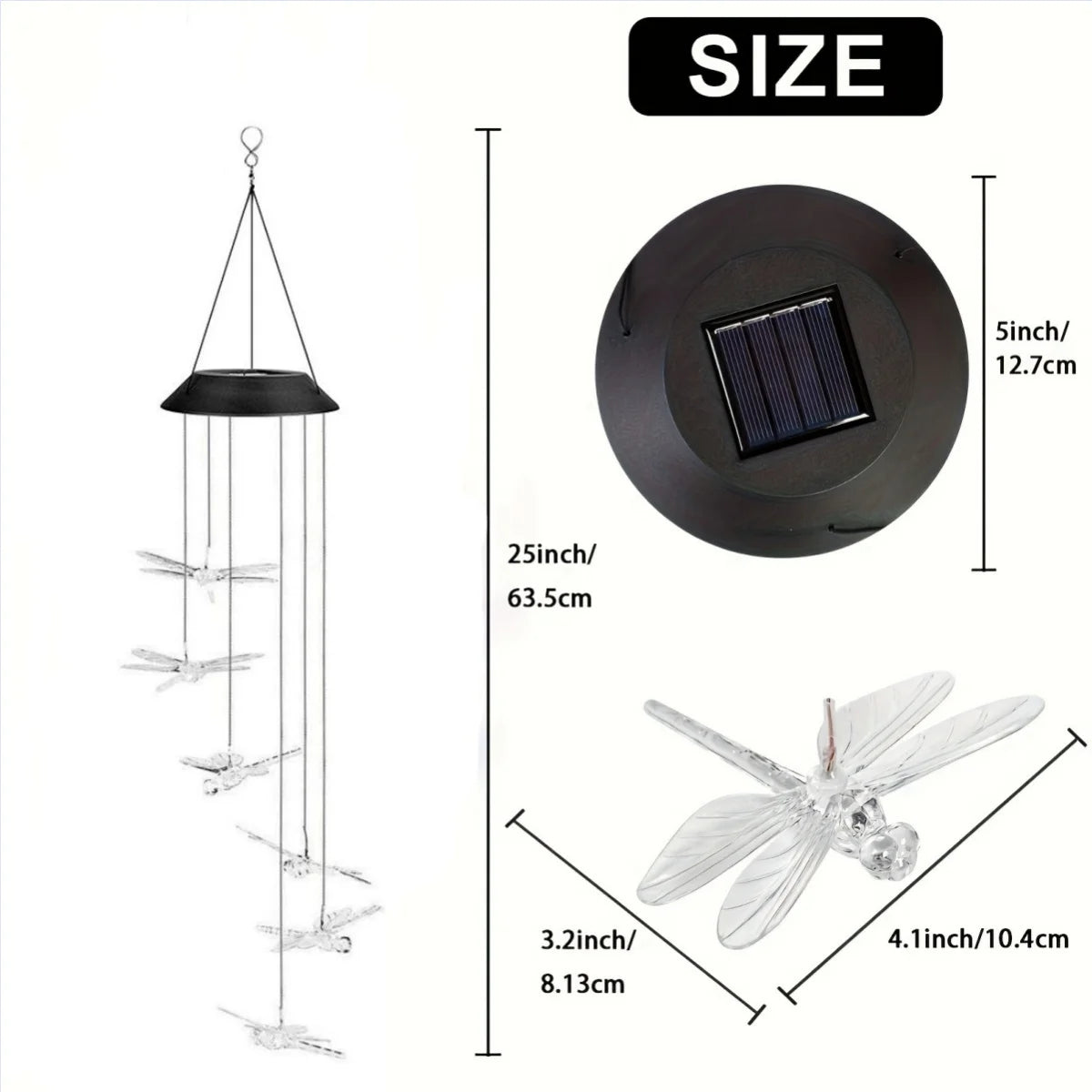 Solar Color-Changing Wind Chime Light
