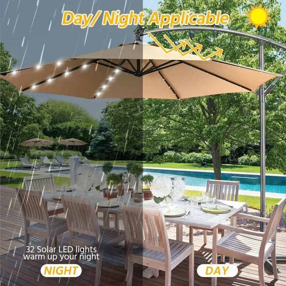 Solar Cantilever Patio Umbrella