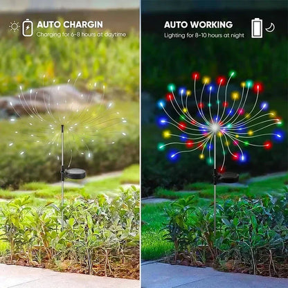 Solar Firework Dandelion Garden Lights