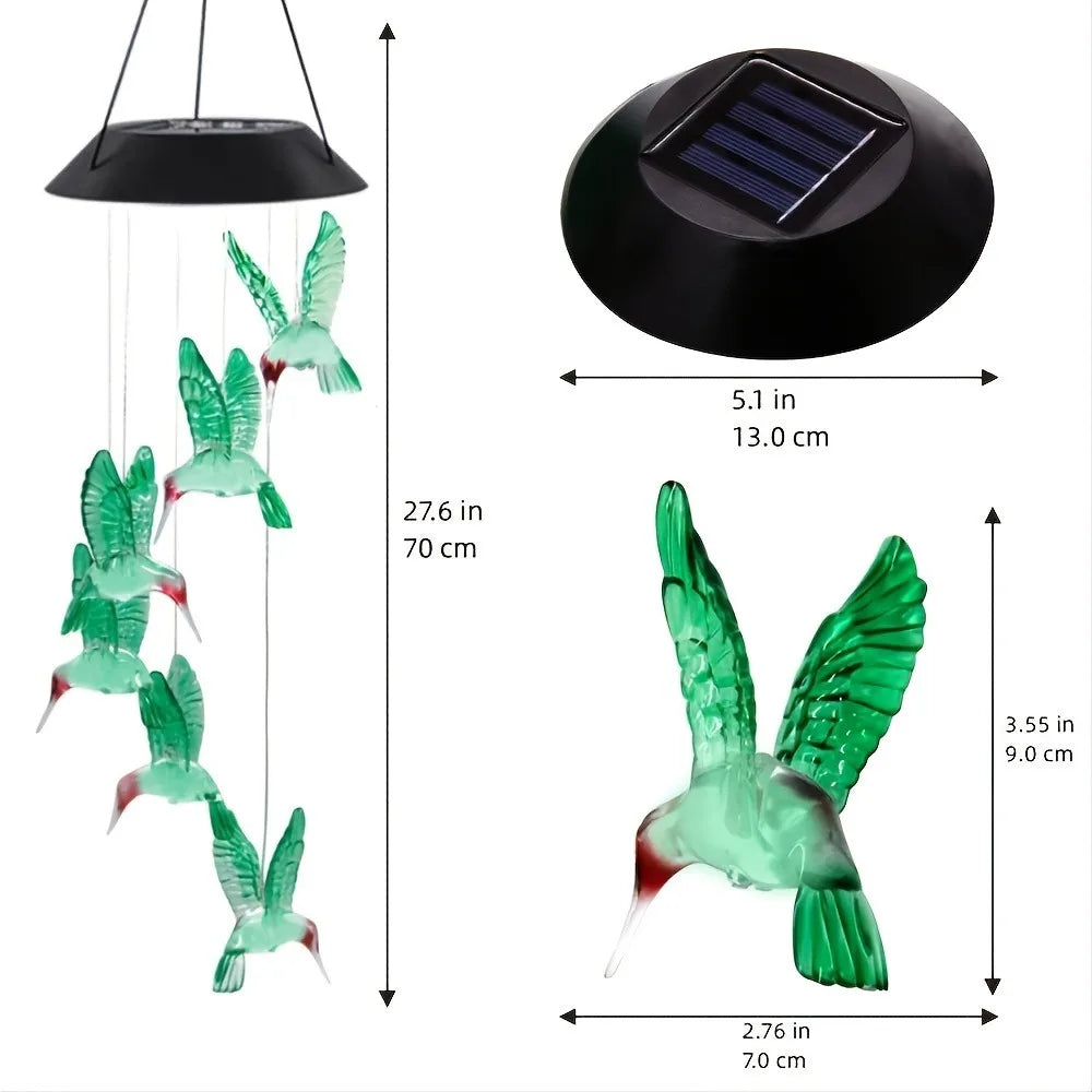 Solar Color-Changing Wind Chime Light