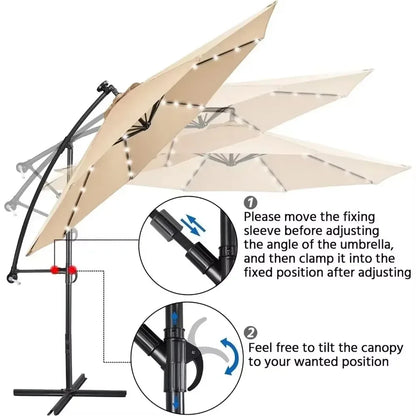 Solar Cantilever Patio Umbrella