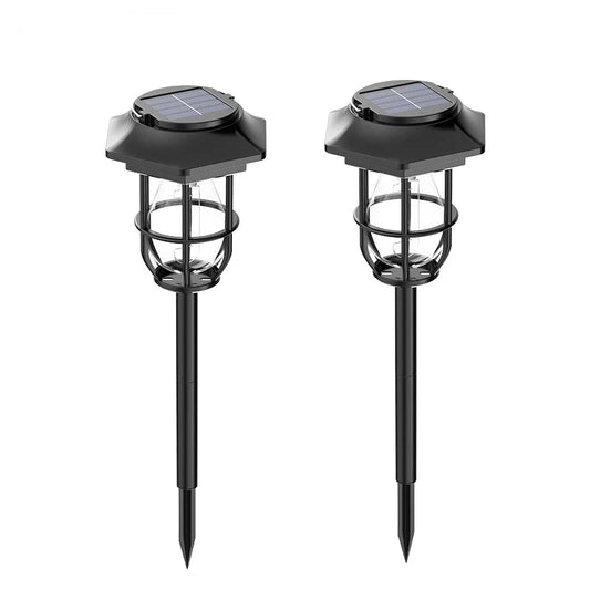 Solar courtyard motion sensor light with warm tungsten glow for garden