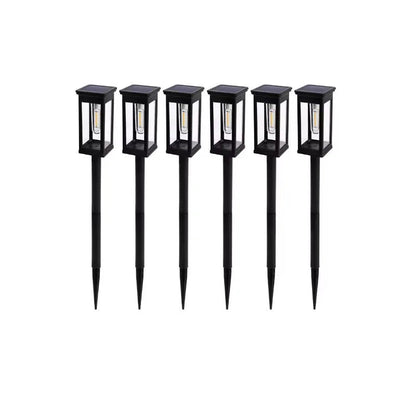 Retro warm white solar pathway lights for outdoor garden and walkway