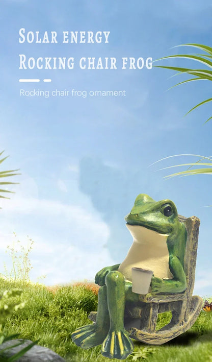 Solar Frog Garden Ground Light