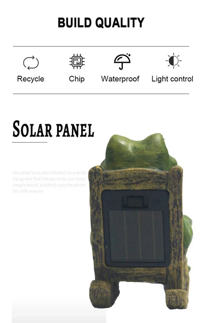 Solar Frog Garden Ground Light