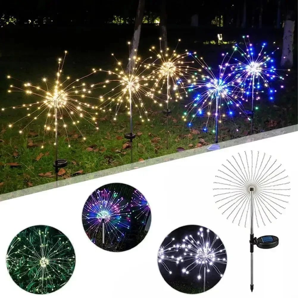 Solar Firework Dandelion Garden Lights