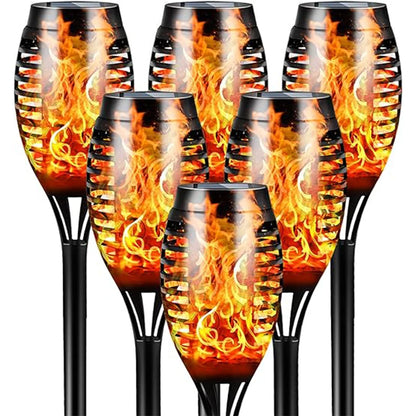 Solar flickering flame torch light for outdoor garden decoration and patio