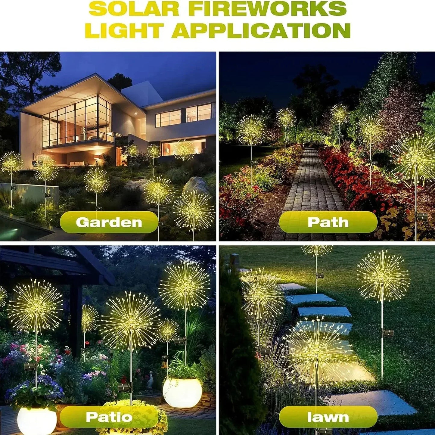 Solar Firework Dandelion Garden Lights