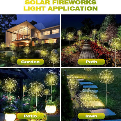 Solar Firework Dandelion Garden Lights