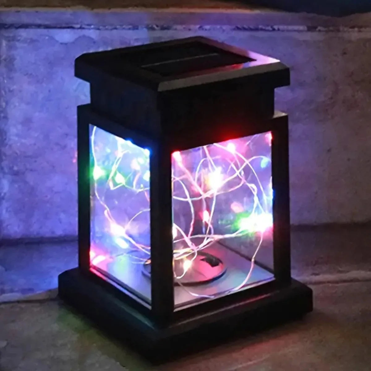 Solar copper wire star lantern for outdoor garden patio deck and gifting