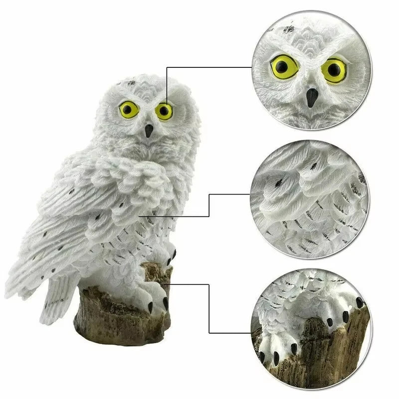 Solar LED Owl Garden Sculpture Light