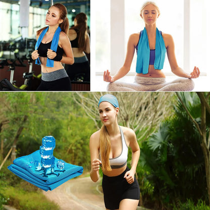 Instant cooling towel reusable quick-dry microfiber for sports and heat relief