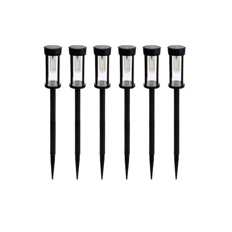 Retro warm white solar pathway lights for outdoor garden and walkway