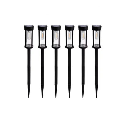 Retro warm white solar pathway lights for outdoor garden and walkway