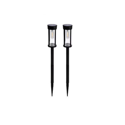 Retro warm white solar pathway lights for outdoor garden and walkway