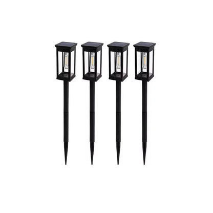 Retro warm white solar pathway lights for outdoor garden and walkway