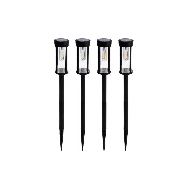 Retro warm white solar pathway lights for outdoor garden and walkway